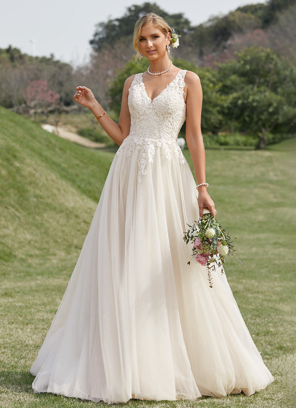 Robe Dentelle Tulle Délicate - gallery 7