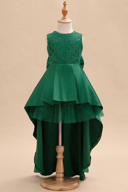 Robe Longue Verte Dentelle - gallery 2