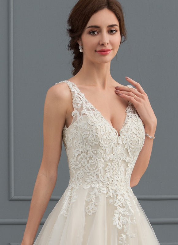 Robe Dentelle Tulle Délicate - gallery 1