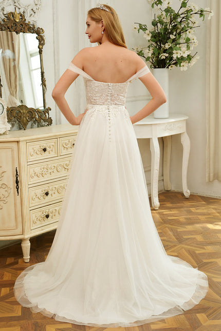 Robe Dentelle Epaule Dénudée - gallery 5