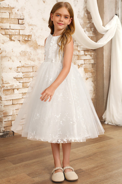 Robe Dentelle Fille Tulle Floral - gallery 4