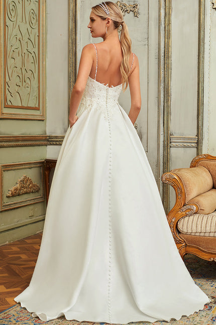 Robe Dentelle Satinée Éclatante - gallery 4