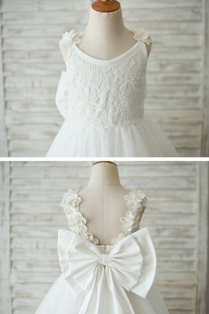 Robe Dentelle Enfant Tulle Satin - gallery 3