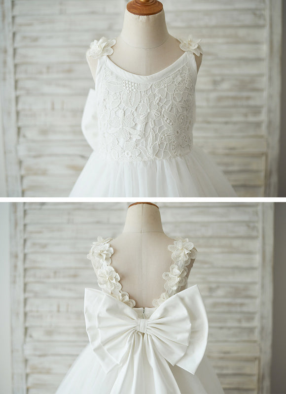 Robe Dentelle Enfant Tulle Satin - gallery 3
