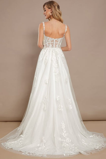 Robe Dentelle Princesse Tulle Floral - gallery 6