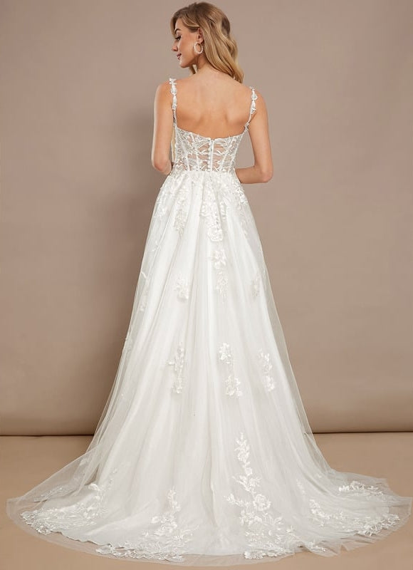 Robe Dentelle Princesse Tulle Floral - gallery 6