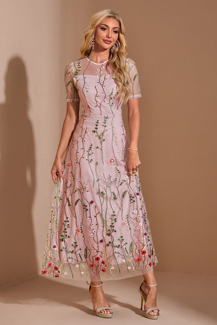 Robe Dentelle Illusion Fleurie - gallery 3