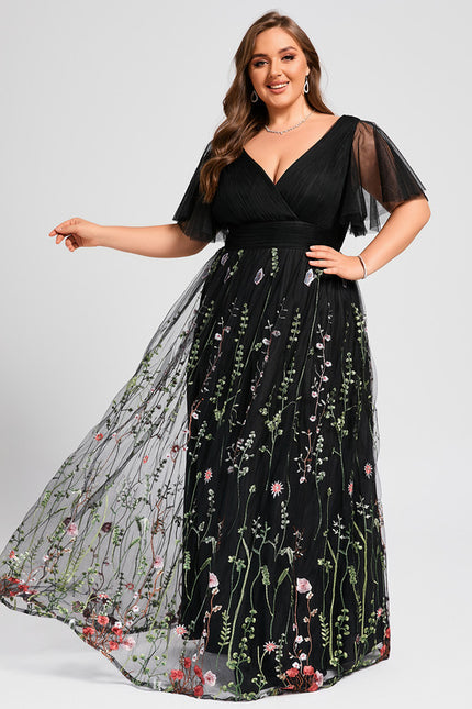 Robe Dentelle Nocturne Florale - gallery 7