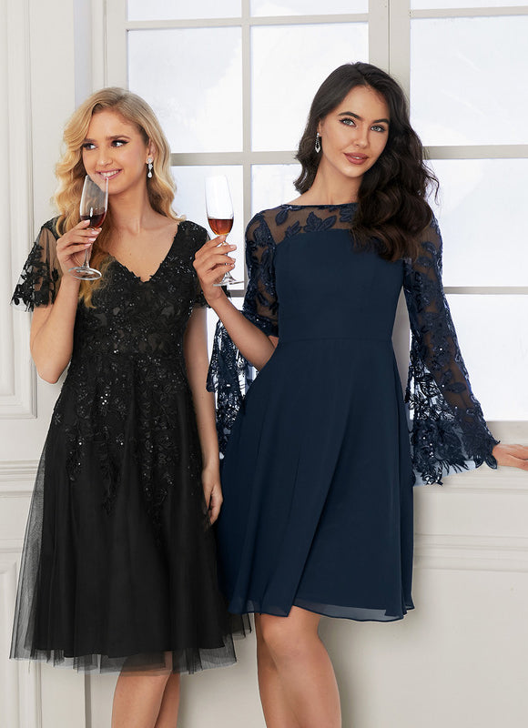 Robe Dentelle Éclat Tulle Nocturne - gallery 6