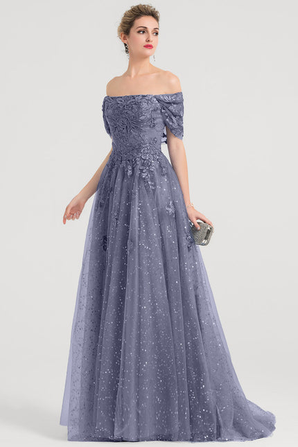Robe Dentelle Lavande Étoilée - gallery 1
