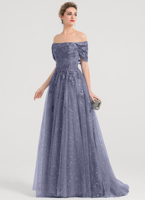 Robe Dentelle Lavande Étoilée - gallery 1
