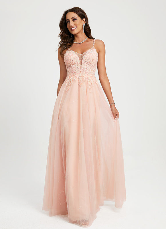 Robe Dentelle Élégante Rose - gallery 3