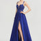 Robe Dentelle Satin Bleu Éclat