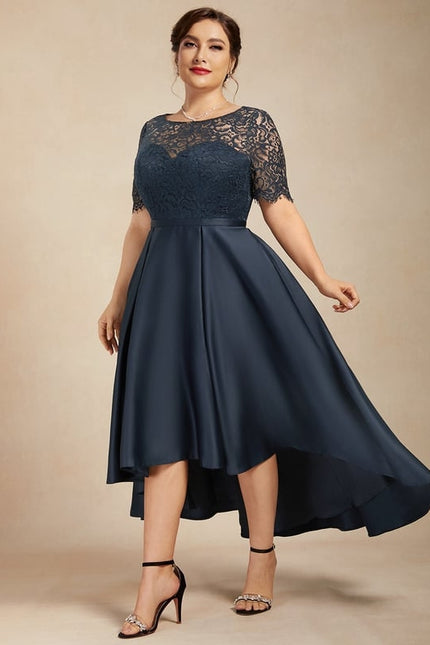 Robe De Soirée Soie Et Dentelle - gallery 7