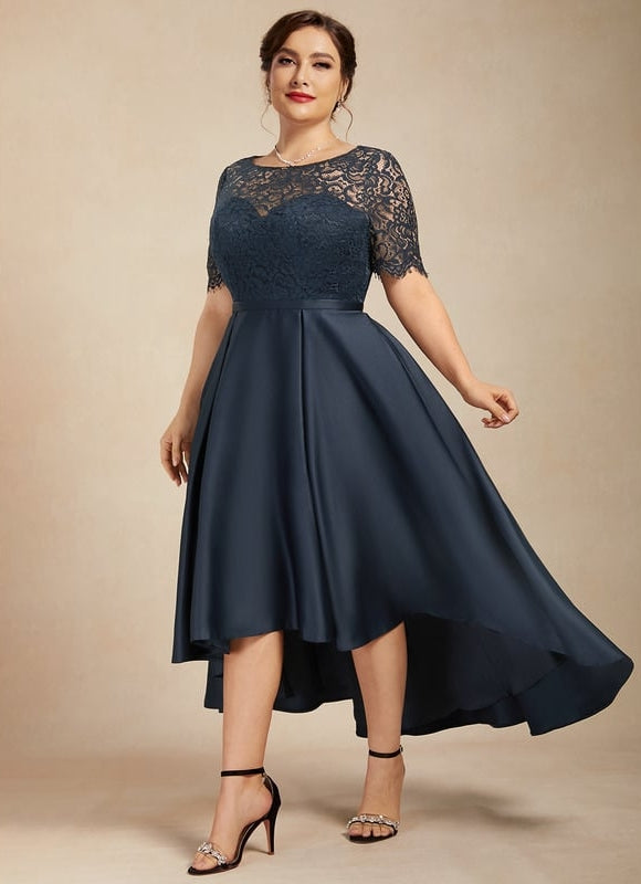 Robe De Soirée Soie Et Dentelle - gallery 7