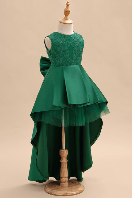 Robe Longue Verte Dentelle - gallery 1