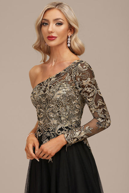 Robe Dentelle Tulle Asymétrique - gallery 8