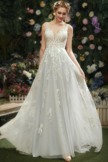 Robe Dentelle Tulle Éclatante - gallery 1