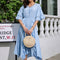 Robe Dentelle Bleue Fluide