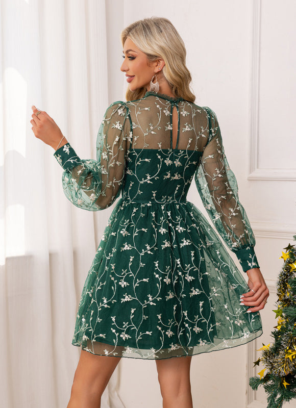 Robe Courte Dentelle Transparente - gallery 1