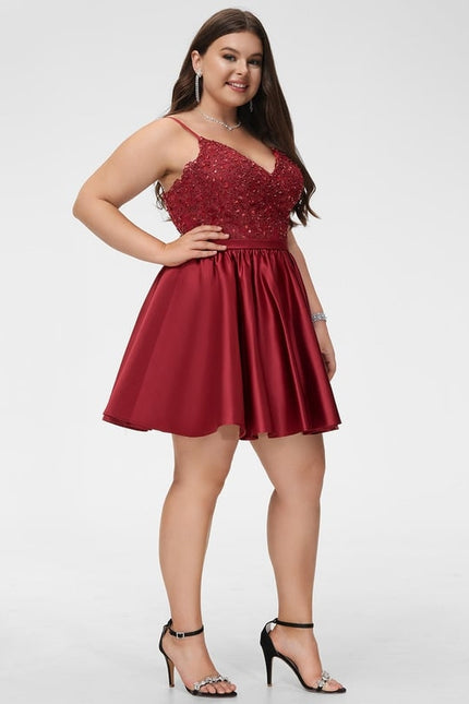 Robe Dentelle Cocktail Satinée - gallery 7