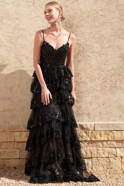 Robe Dentelle À Volants Scintillante