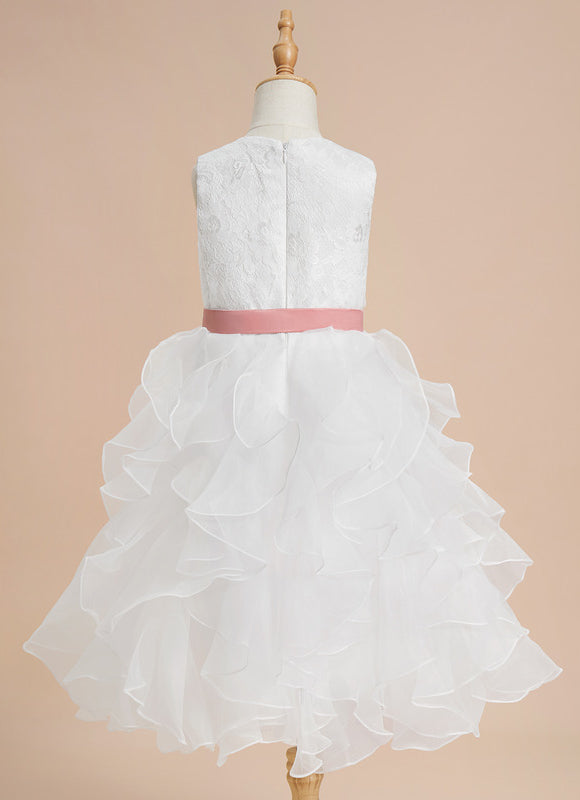 Robe Dentelle Cérémonie Enfantine - gallery 2