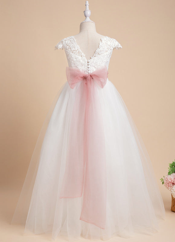 Robe Dentelle Enfant Satinée
