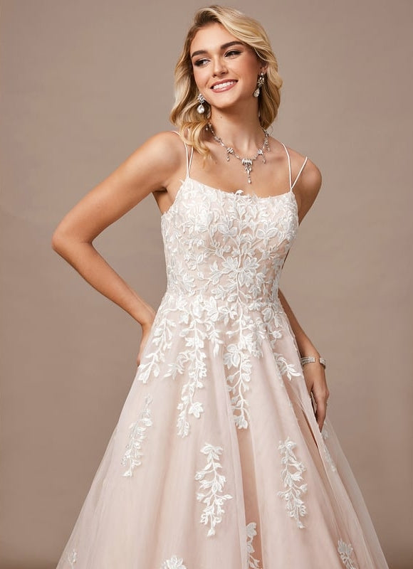 Robe Dentelle Princesse Tulle Floral - gallery 5