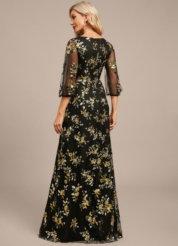 Robe Longue Dentelle Transparente - gallery 7