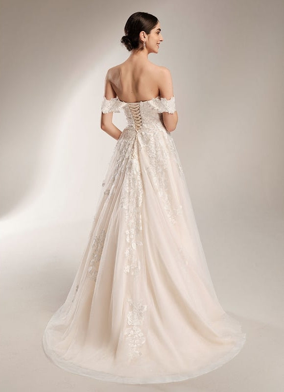 Robe Dentelle De Mariée Vaporeuse - gallery 3