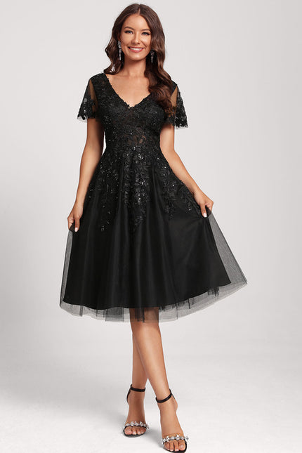 Robe Dentelle Éclat Tulle Nocturne - gallery 5