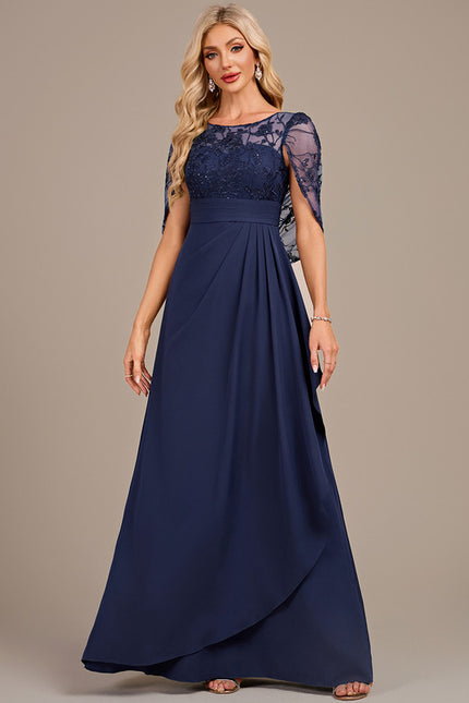 Robe Dentelle Élégante Bleu Nuit