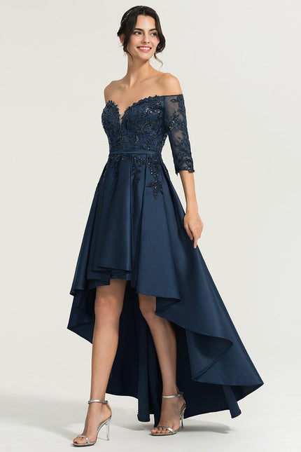 Robe De Soirée Bleu Roi Dentelle - gallery 3