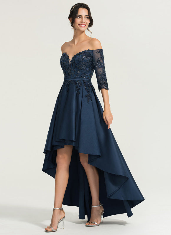 Robe De Soirée Bleu Roi Dentelle - gallery 3