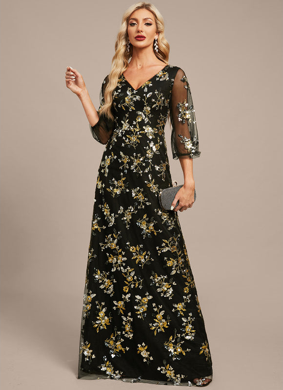 Robe Longue Dentelle Transparente - gallery 2