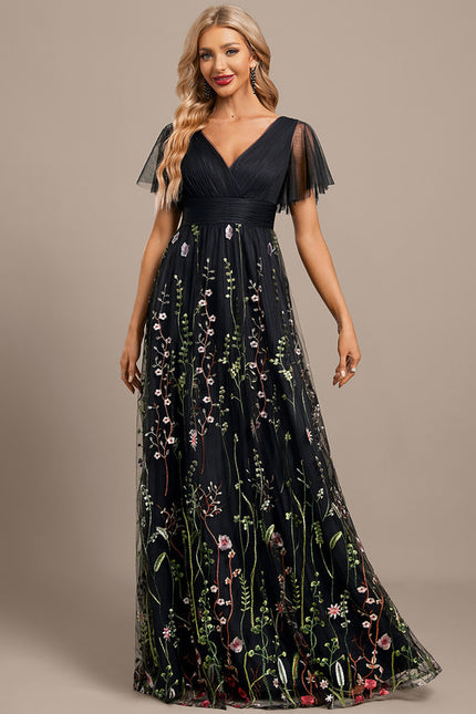 Robe Dentelle Nocturne Florale