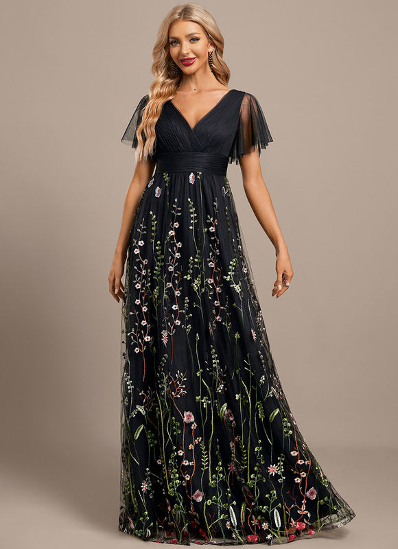 Robe Dentelle Nocturne Florale