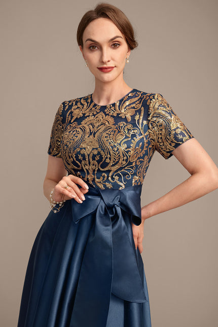 Robe Dentelle Élégante À Paillettes - gallery 1