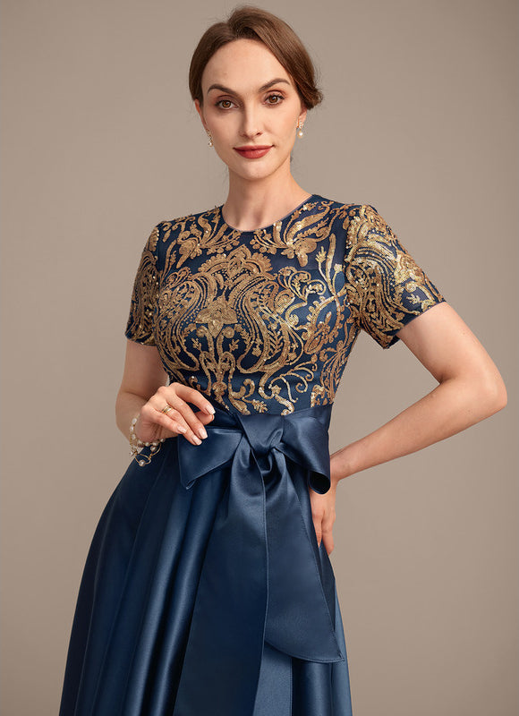 Robe Dentelle Élégante À Paillettes - gallery 1