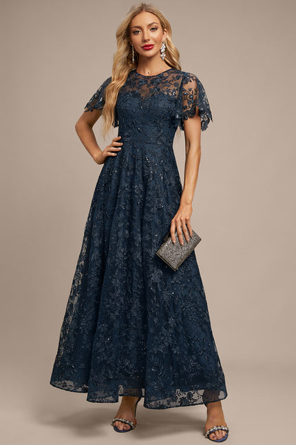 Robe Dentelle Dentelle Bleu Nuit - gallery 6