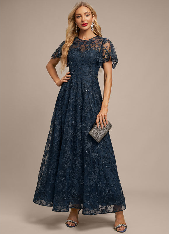 Robe Dentelle Dentelle Bleu Nuit - gallery 6