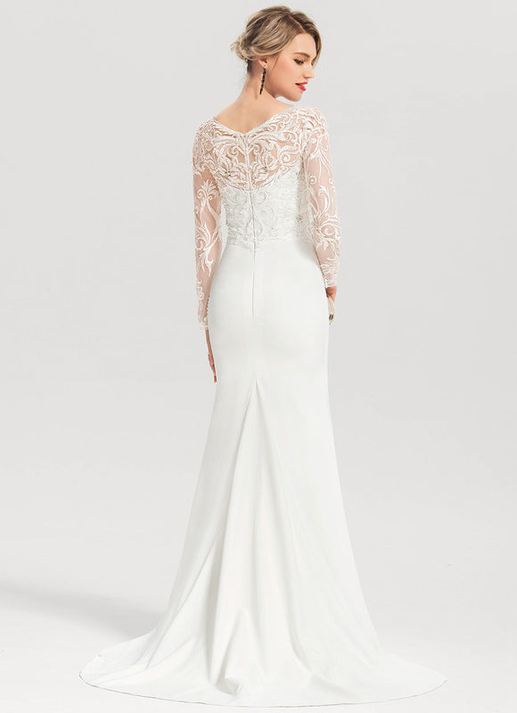 Robe Dentelle Sirène Brodée - gallery 4