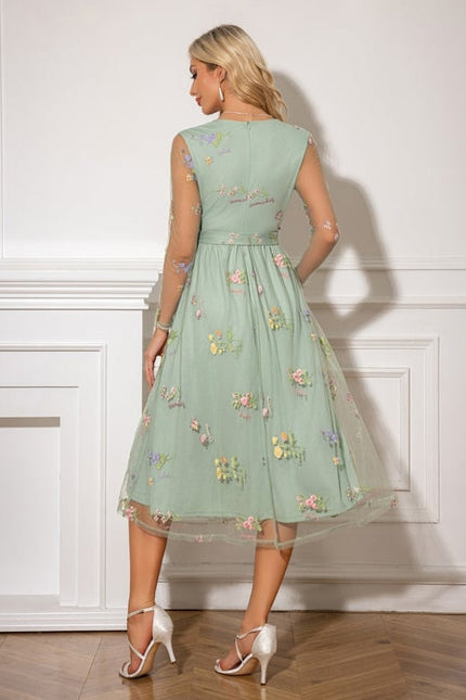 Robe Dentelle Vaporeuse Brodée - gallery 2