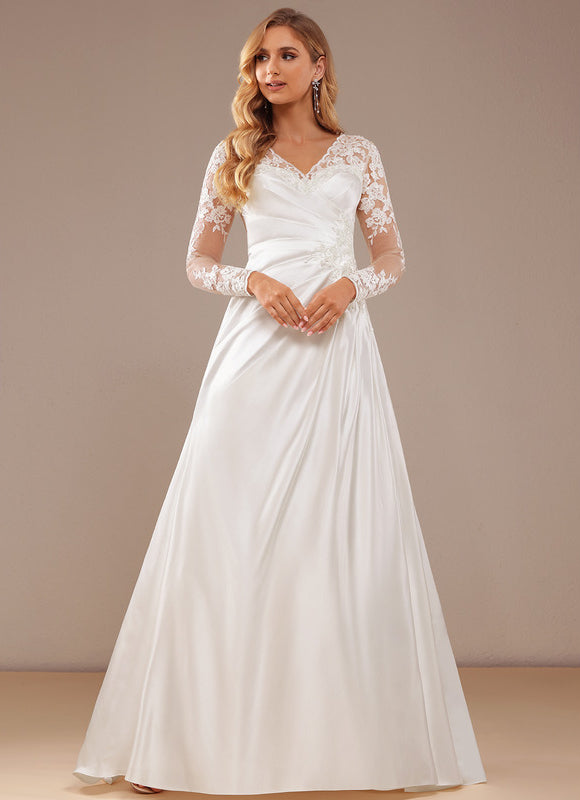 Robe Dentelle Satinée Raffinée - gallery 2