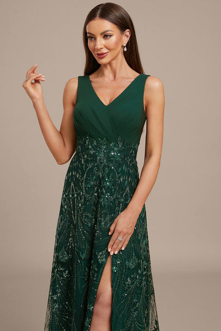 Robe Dentelle Soirée Scintillante - gallery 1