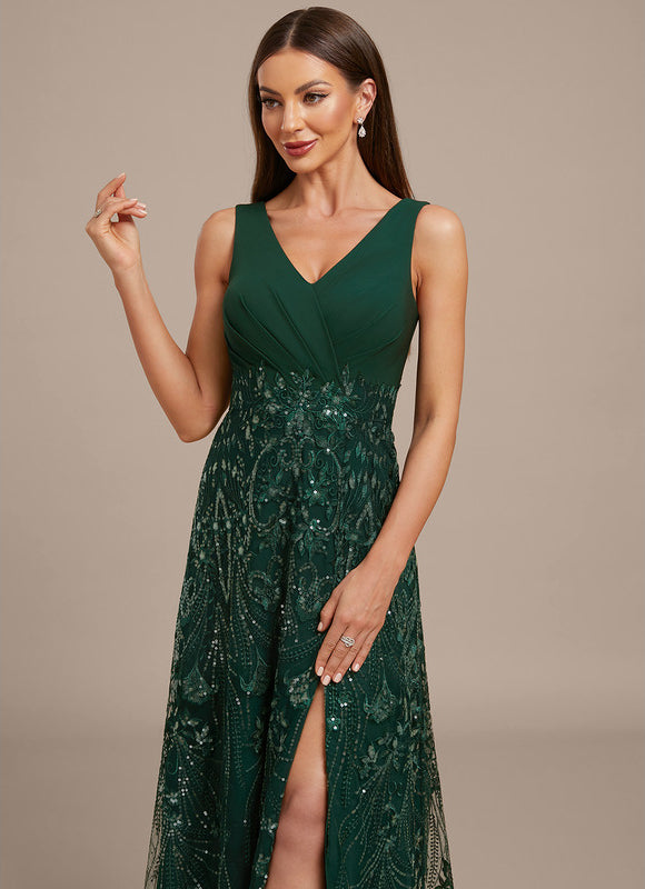 Robe Dentelle Soirée Scintillante - gallery 1