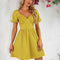 Robe En Dentelle Jaune
