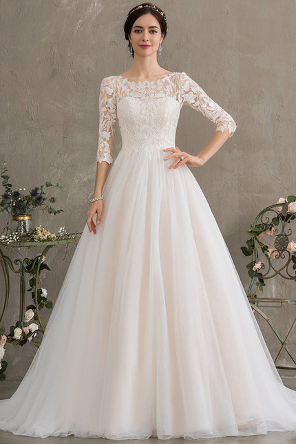 Robe Dentelle A-Line Élégante