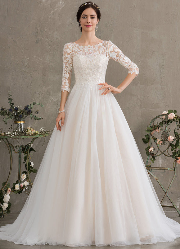 Robe Dentelle A-Line Élégante